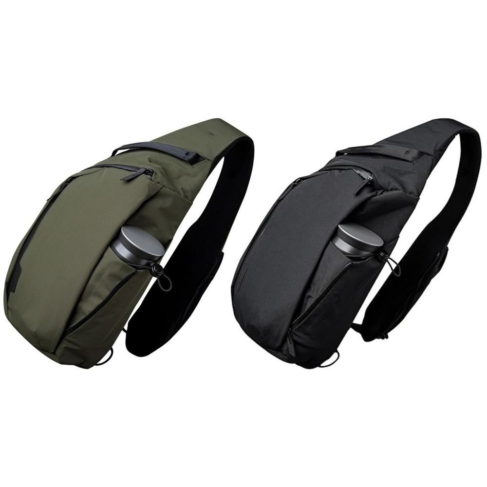 Outdoor Sport Backpack - กระเป๋าสะพายข้างคุณภาพสูงแบบเรียบง่าย กระเป๋าคาดหน้าอกสีพื้นพร้อมช่องใส่ขวดน้ำ กระเป๋าเป้สะพายหลังแบบสปอร์ตสำหรับกิจกรรมกลางแจ้ง