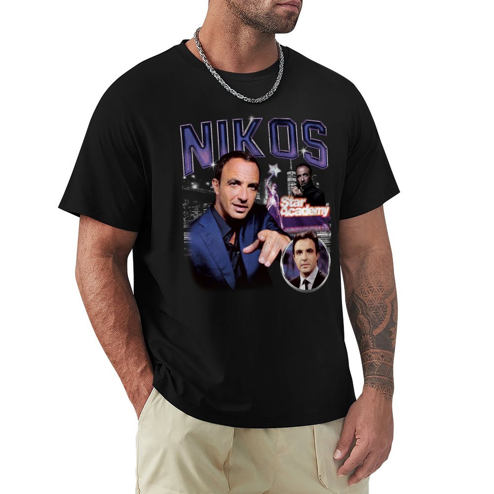 Academy Sports Outdoor - เสื้อยืดวินเทจยุค 90 ของ Nikos Aliagas Star