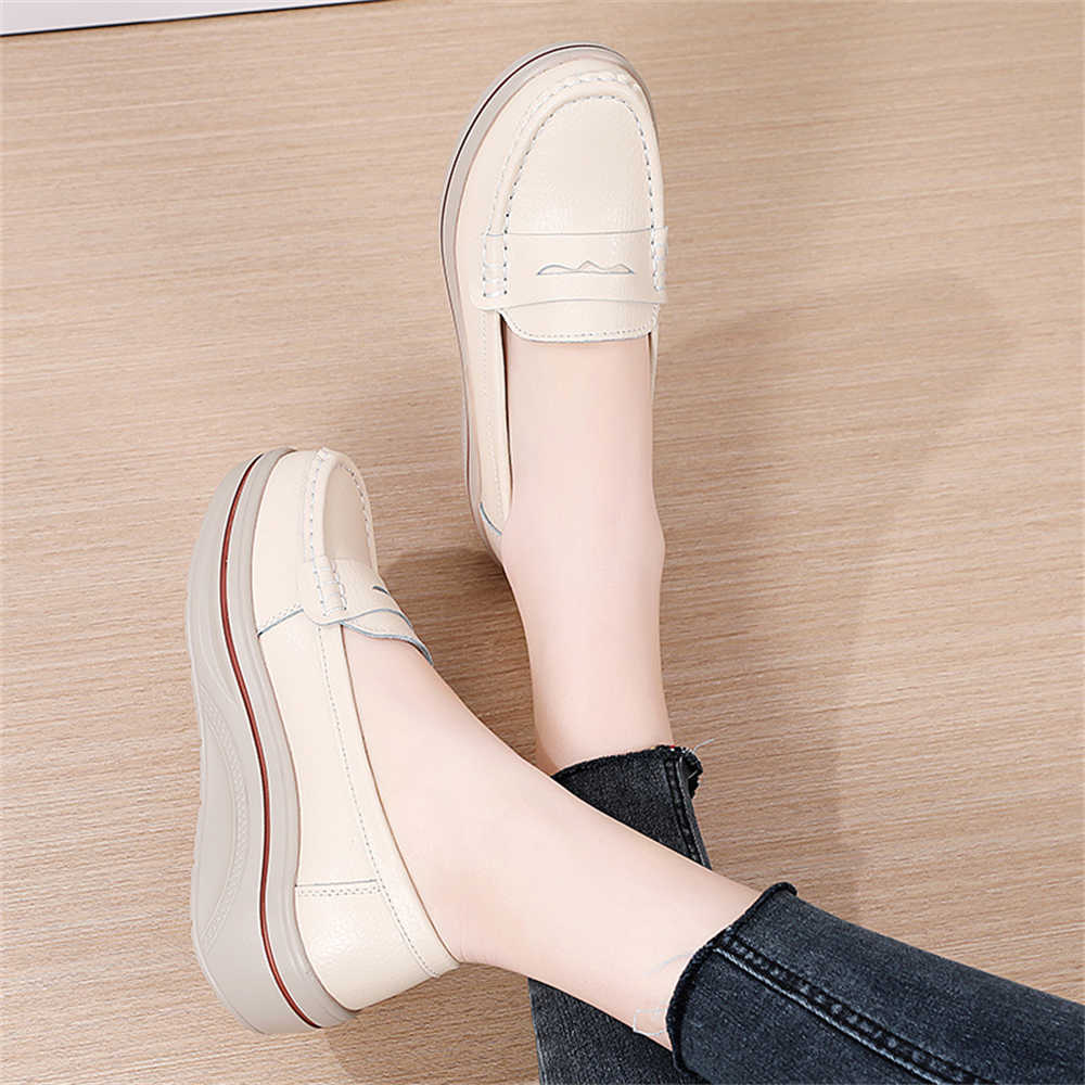 Outdoor Sport Brand Shoes - รองเท้าบูทสปริง-ออทัมน์แบบไม่มีเชือกสำหรับผู้หญิง รองเท้าผ้าใบสีน้ำตาล รองเท้ากีฬาผู้หญิง รองเท้าผ้าใบ ยี่ห้อ Universal