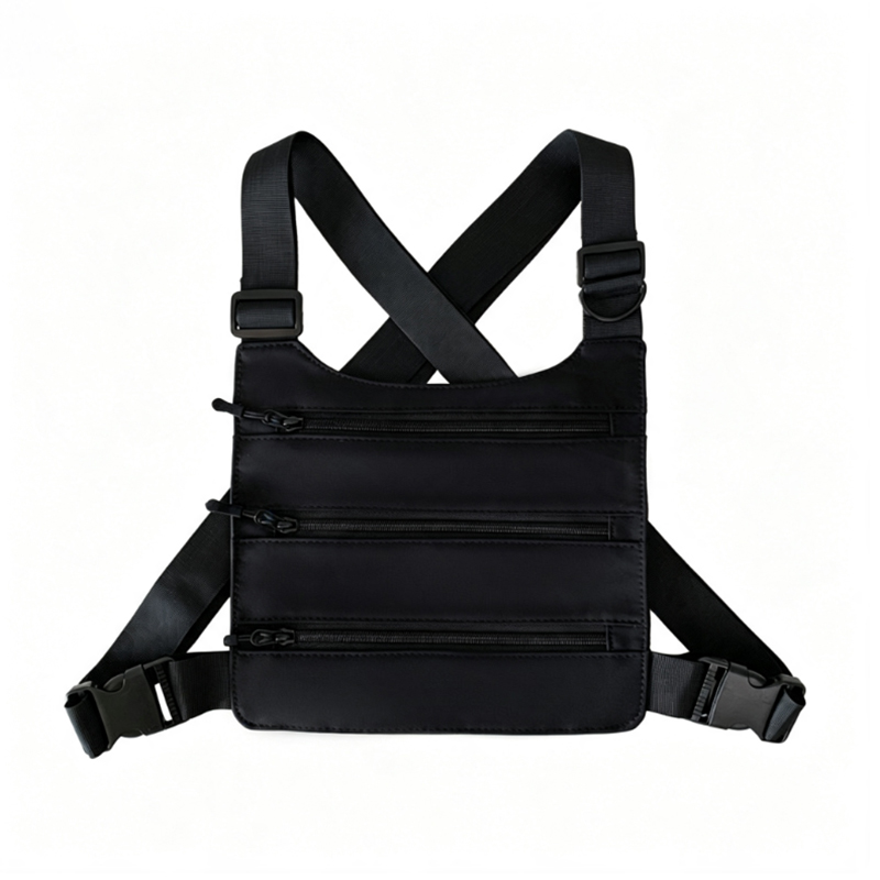Outdoor Sport Backpack - กระเป๋าคาดอกสำหรับกิจกรรมกลางแจ้ง น้ำหนักเบา กระเป๋าคาดอกยุทธวิธีสำหรับขี่ กระเป๋าคาดอกสไตล์ฮิปฮอปสตรีทแวร์ กระเป๋าคาดอกสำหรับเดินป่า แคมป์ปิ้ง
