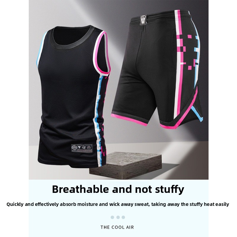 Outdoor Sportswear - เทรนด์แฟชั่นฤดูร้อนสำหรับกิจกรรมกลางแจ้ง ชุดกีฬาอเนกประสงค์ เสื้อกั๊กแขนกุดแฟชั่นผู้ชาย กางเกงขาสั้นห้าส่วน ชุด 2