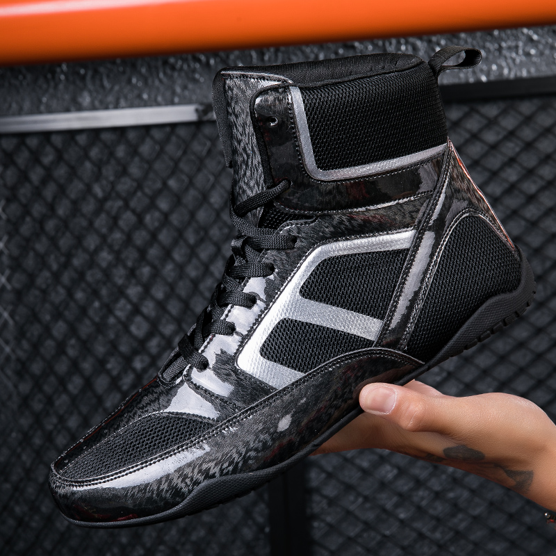 Outdoor Sport Brand Shoes - รองเท้ามวยปล้ำผู้ชาย รองเท้ากีฬา รองเท้าผ้าใบใส่สบาย รองเท้าออกกำลังกายกลางแจ้ง รองเท้ามวยปล้ำมืออาชีพ ยี่ห้อดัง