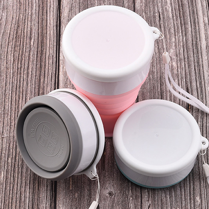 Outdoor Sport Glass Water Bottle - 200Ml ซิลิโคนพับแก้วท่องเที่ยวแก้วแบบพกพาแก้วกาแฟถ้วยน้ำสำหรับที่กลางแจ้งขวดน้ำแบบพับ Drinkware