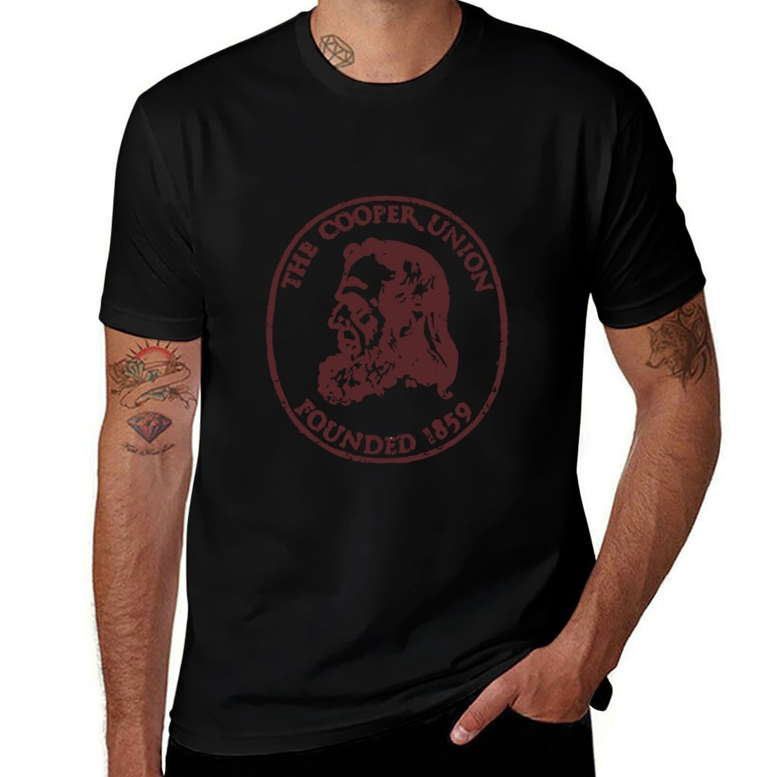 Academy Sports Outdoor - เสื้อยืดกีฬาเอาท์ดอร์แห้งเร็ว ลายสถาบันคูเปอร์ ยูเนียน