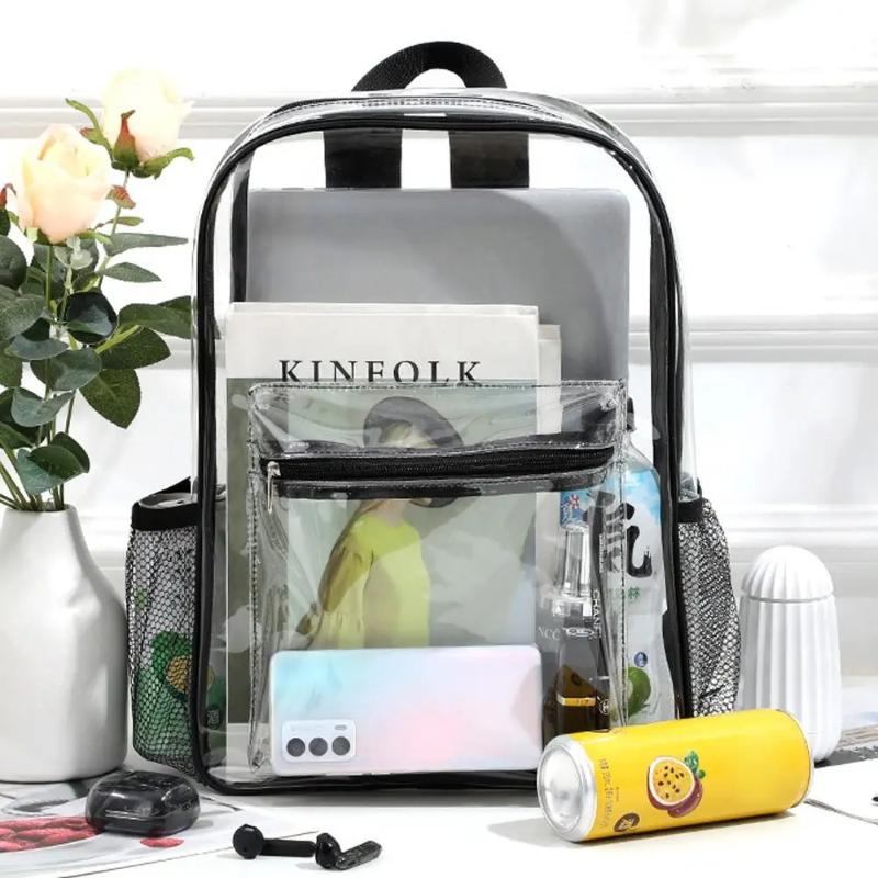 Outdoor Sport Backpack - กระเป๋าเป้สะพายหลังใสกันน้ำสำหรับกีฬากลางแจ้งและฟิตเนส ความจุขนาดใหญ่ เหมาะสำหรับการเดินทางแบบสบายๆ