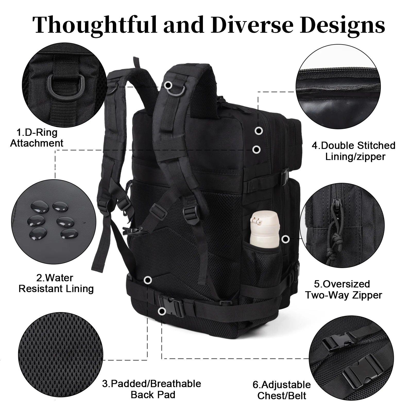 กระเป๋าเป้ทหารยุทธวิธีขนาด 60  - Outdoor Sport Backpack บทวิจารณ์และราคา