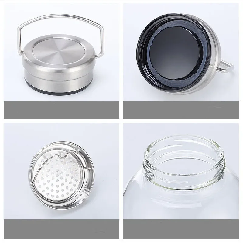 ขวดน้ําแก้ว 2 ลิตรพร้อมสายรัด, - Outdoor Sport Glass Water Bottle บทวิจารณ์และราคา