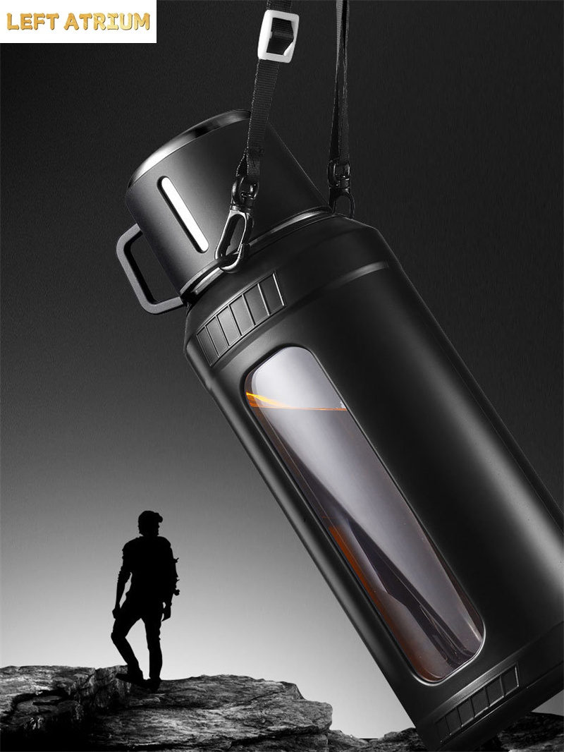 ขวดน้ำแก้วความจุขนาดใหญ่ 2 ลิต - Outdoor Sport Glass Water Bottle บทวิจารณ์และราคา