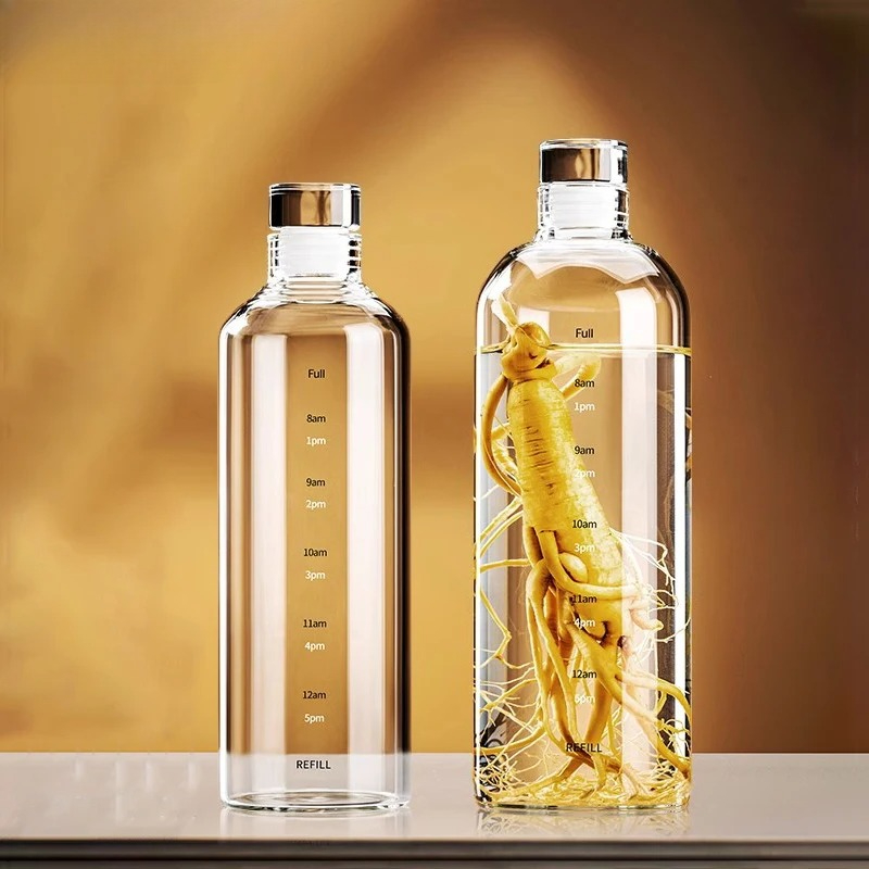 ขวดน้ำแก้วแบบพกพาขนาด 500/750/ - Outdoor Sport Glass Water Bottle บทวิจารณ์และราคา
